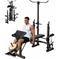thumbnail image 1 of JoanKaren 7 in 1 Adjustable Weight Bench Set,900lbs Capacity Workout Bench with Lat Pull Down, Preacher Curl, Leg Developer,Chest & Shoulder Rack, 1 of 8