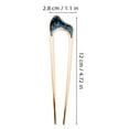 thumbnail image 2 of STRANDCHIC 3Pcs Chinese Style Hairpin Assorted Color Alloy Hair Fork Stick Elegant Hair Accessory, 2 of 8