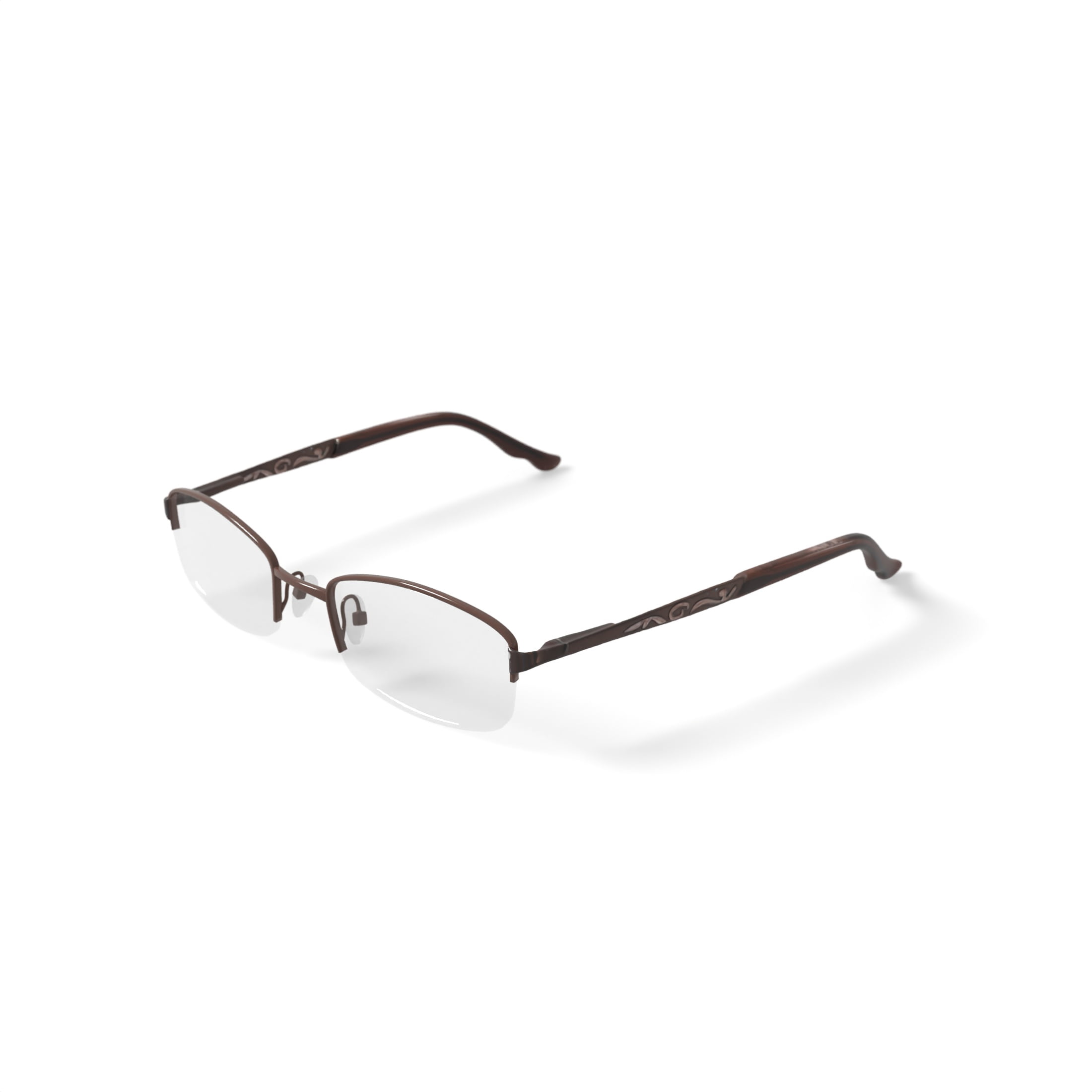 Oscar Women's OSL707 Oval Prescription Eyeglasses with Case, Brown