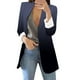 thumbnail image 1 of Chaquetas de traje clásico Cárdigan estampado para mujer, traje Formal, manga larga, , oficina de negocios, chaqueta, abrigo, blusa,blazer moda（Azul marino， S), 1 of 5