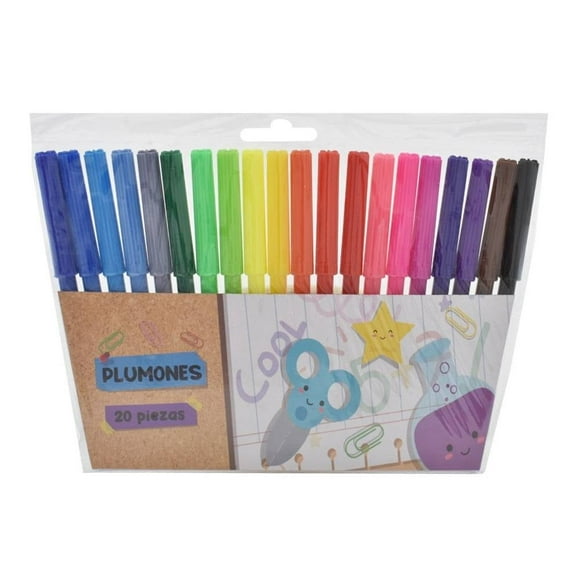 Plumones Prichos Multicolor con 20 Piezas