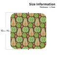 thumbnail image 2 of Picia Fruits 1 Printed Leather Coasters for Drinks, 4" Drink Coasters Set of 4 for Tabletop Protection, Handmade Luxurious Home Décor and Housewarming Gift -Square, 2 of 6