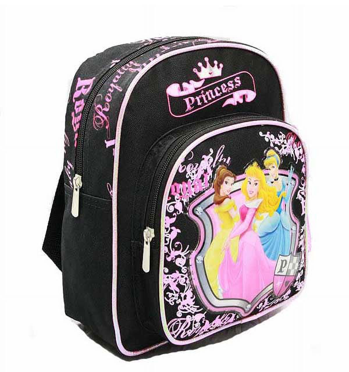 Mini Backpack - - Princess - w/Water Bottle Black New School Bag 35395 - image 2 of 3