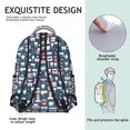 thumbnail image 3 of Dental Tooth Students Backpack Oral Care Dentist School Bag with Tooth Pattern, Comfortable and Adjustable Strap for Students, 3 of 6