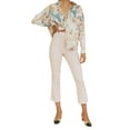 thumbnail image 2 of Arvbitana Women Button Down Lapel Shirts, Abstract/Zebra Print Long Sleeve Tops, 2 of 9