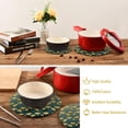 thumbnail image 6 of SKYSONIC Pot Holders Trivets set, 2 Pcs,Golden Ginkgo Leaf Potholders for Kitchen Thread Weave Trivets for Hot Dishes/Pot/Bowl/Teapot/Hot Pot Holders, 6 of 7
