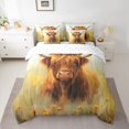 thumbnail image 2 of jejeloiu Brown Highland Cow 7-Piece Bedding Comforter Set,Rustic Farmhouse Cabin King Bedding Sets,Western Farm Bed Sheets For Boys Girls,Ultra Soft Home Decor Reversible, 2 of 8