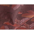 thumbnail image 3 of Ambesonne Floral Design Quilted Coverlet 3 Pcs, Spots Simple Flowers, Queen Size, Dark Coral Vermilion Ruby, 3 of 4