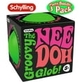 thumbnail image 4 of Schylling NeeDoh The Groovy Glob! Squishy, Squeezy, Stretchy Stress Balls Green, Orange & Pink Complete Gift Set Party Bundle - 3 Pack, 4 of 4