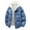 Blue, variant on Women's Hooded Warm Winter Coat Solid Color Zipper Hooded Parkas Double Pockets Long Sleeves Casual Outwear