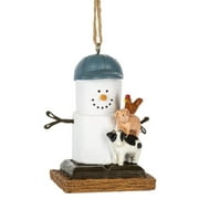 Ganz Smores Farmer Snowman Resin Holiday Christmas Ornament, 3"