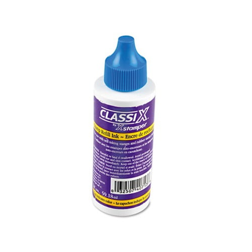 Refill Ink for Classix Stamps 2 oz Bottle, Blue