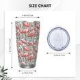 thumbnail image 4 of Salouo Pink Flamingo Print 20oz Tumbler with Lid,Stainless Steel Vacuum Insulated Tumbler Durable Insulated Coffee Mug Thermal Cup with Splash Proof Sliding Lid-Straw Three-piece Set, 4 of 8