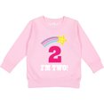 thumbnail image 2 of Inktastic 2nd Birthday 2 Year Old Girls Rainbow Star Toddler Sweatshirt, 2 of 4