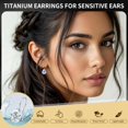 thumbnail image 5 of Limerencia Hypoallergenic Titanium Jewelry Water Drops Cubic Zirconia/Opal Earrings for Sensitive Ears Women, 5 of 9