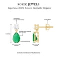 thumbnail image 5 of Rosec Jewels Real Emerald Teardrop Earrings for Women (0.7 Carat Pear Shape, AAA Grade) - Emerald Diamond Earrings with Jewelry box, 10K Yellow Gold, 5 of 6
