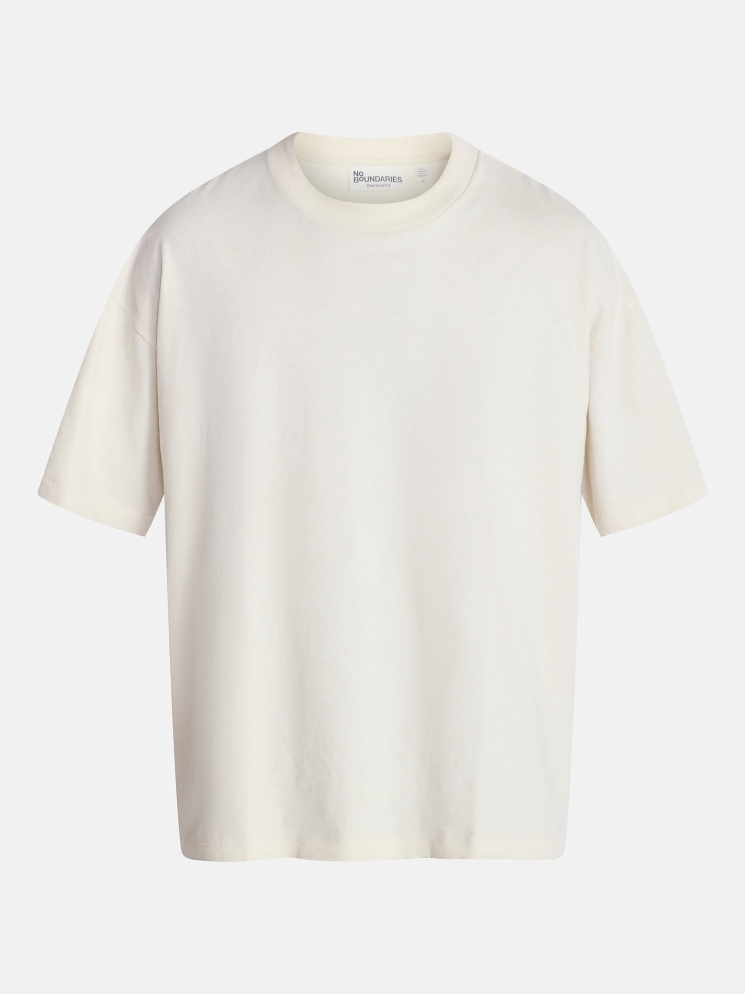 No Boundaries Men's Oversized Boxy Tee with Short Sleeves, XS-4XLT