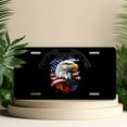 thumbnail image 4 of Eagle and American flag T-shirt Front License Plate, Metal License Plate, Funny Standard Plates Personalized Novelty Decorative For Men/Women/Boys/Girls Car 6×12 Inch, 4 of 6