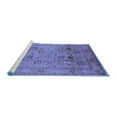 thumbnail image 2 of Ahgly Company Machine Washable Indoor Rectangle Oriental Blue Industrial Area Rugs, 5' x 8', 2 of 4