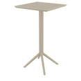 thumbnail image 3 of Compamia Sky Marcel Square Bar Set with 2 Barstools Taupe, 3 of 4