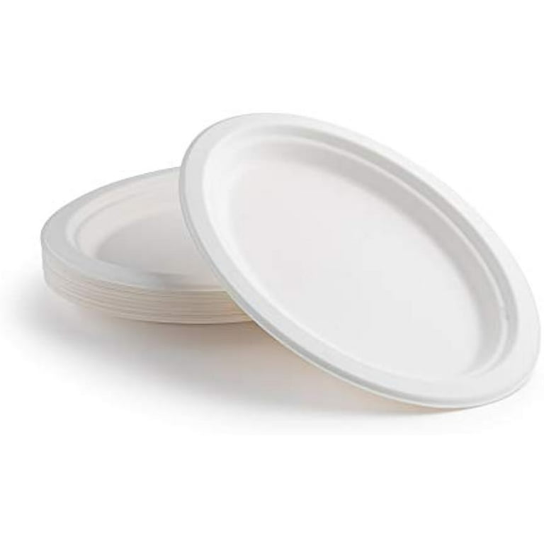  EcoAvance Oval Paper Plates 60 Pack, Large Paper Plates 12  inch, 100% Compostable Paper Plates Eco Friendly Disposable Plates, Oval  Paper Plates Heavy Duty Dinner Size, White : Health & Household