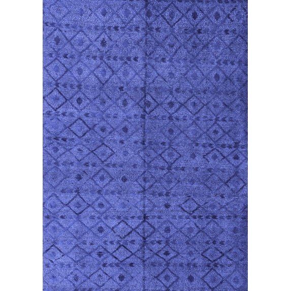 Ahgly Company Indoor Rectangle Abstract Blue Modern Area Rugs, 2' x 4'