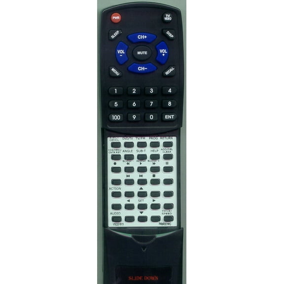 Replacement Remote for PANASONIC RTVSQS1613, VSQS1613, PVDM2799, PVDM2799A