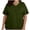 Army Green, variant on Women's Scrubs Healthcare Top, Moisture-Wicking Stretch Scrub Shirts V Neck Short Sleeve Pullover Top with Pockets Navy