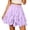 Light Purple, variant on Lazy and Casual Pleated High Waisted Lace Edged Half Length Skirt Poodle Skirt for Girls M