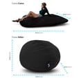 thumbnail image 2 of Sillón Puff con cama Individual Puff MX Gamuza Negro, 2 of 2