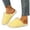 Yellow, variant on Women's Faux Furry Slippers Flat Cute Fluffy Bedroom Indoor Outdoor Long Hair Slip on Slide Shoes