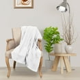 thumbnail image 6 of Superior Dobbyweave Knit Cotton Blanket, All Season Bed Blanket, Full/Queen 88" x 100", White, 6 of 8