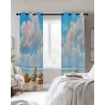 thumbnail image 3 of Coastal Blackout Curtains 72 Inches Long for Bedroom, Summer Beach Shell Conch Starfish Blue Nautical Thermal Insulated Room Darkening Black Out Window Curtain Panels Grommet Drapes for Living Room, 3 of 8