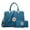 A-Blue, variant on Women Large Handbag Purse Vegan Leather Satchel Work Bag Shoulder Tote with Matching Wallet