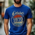 thumbnail image 2 of October 1970 All Original Parts T-Shirt, Retro Birthday Shirt for Men, Perfect Gift for October Birthday, 2 of 4