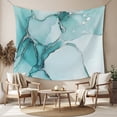 thumbnail image 2 of Marble Turquoise Tapestry for Bedroom Wall Hanging Tapestry, Abstract Nature Cracks Silver Wavy Ceiling Backdrop Tapestries Poster Blanket Wall Decor for Teens Room Living Room Dorm 55" x 73", 2 of 8