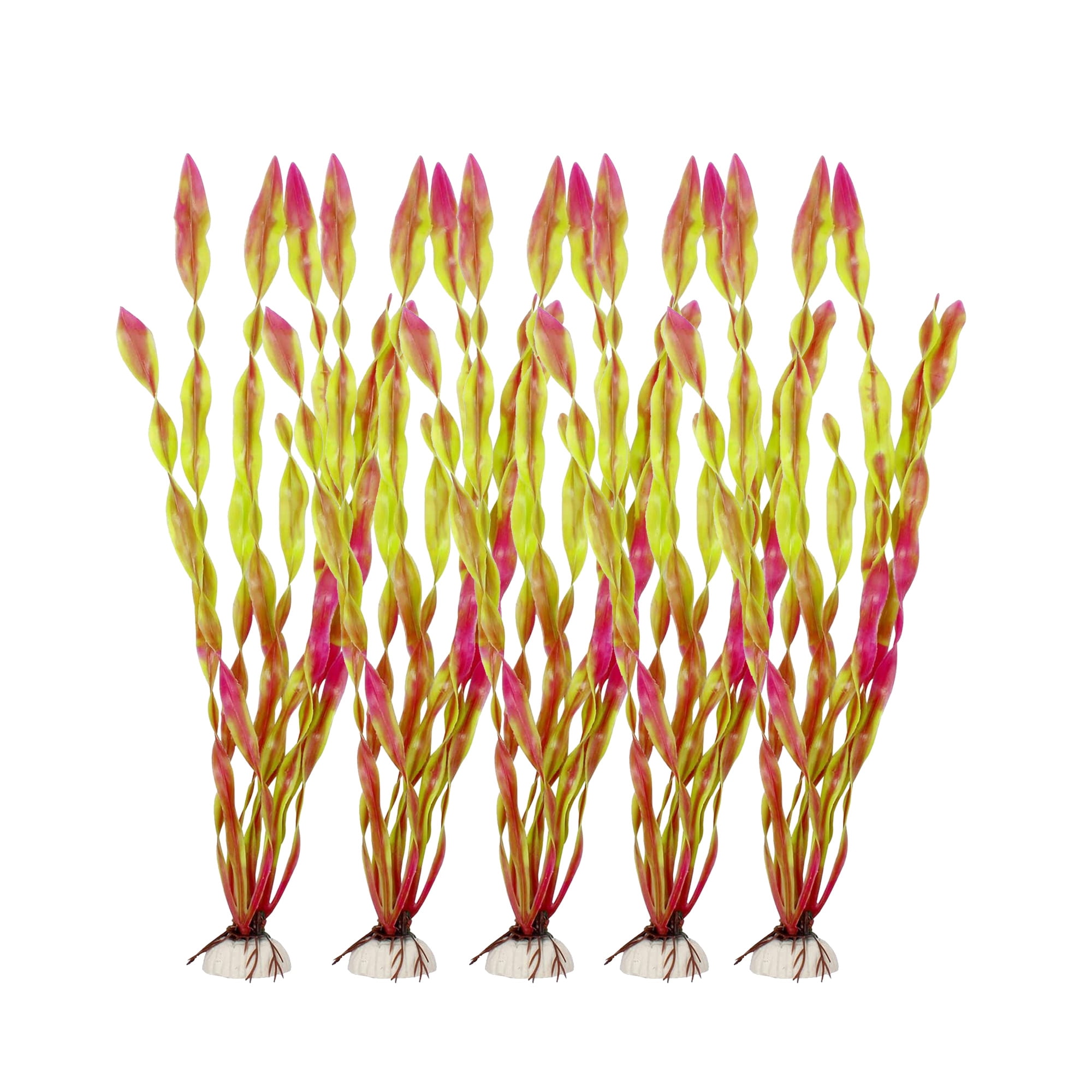 5 Pack Aquarium Plants, Artificial Plastic Fish Tank Plants Decoration