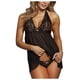 thumbnail image 5 of Gibobby Lencería para mujer sexy tangas Conjunto de ropa interior de lencería Mono Bragas sexy Conjuntos de pijamas de lencería de Ropa de dormir Lencería de mujer(Negro, XL), 5 of 5
