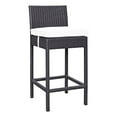 thumbnail image 1 of Modway Convene 27.5" Wicker / Rattan Patio Bar Stool in Espresso/White, 1 of 4