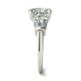 thumbnail image 5 of Charles & Colvard 14K White Gold Moissanite 9x7mm Oval Engagement Ring-Size 5 3.26cttw DEW, 5 of 8