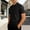 (Casual 79)Black, variant on Men's Casual T-Shirts Solid-Color T-Shirt Summer Fashion Turndown Collar Breathable Short Sleeved Shirt Top