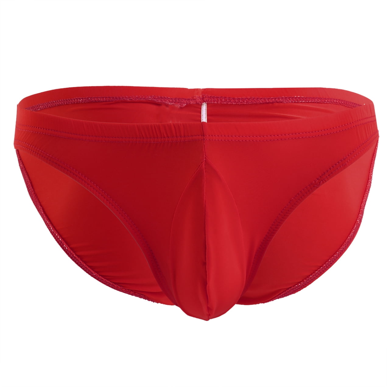 YiZYiF Men Silky Bikini Bulge Pouch Stretchy Ruched Back Smooth Underwear Swimwear Briefs 