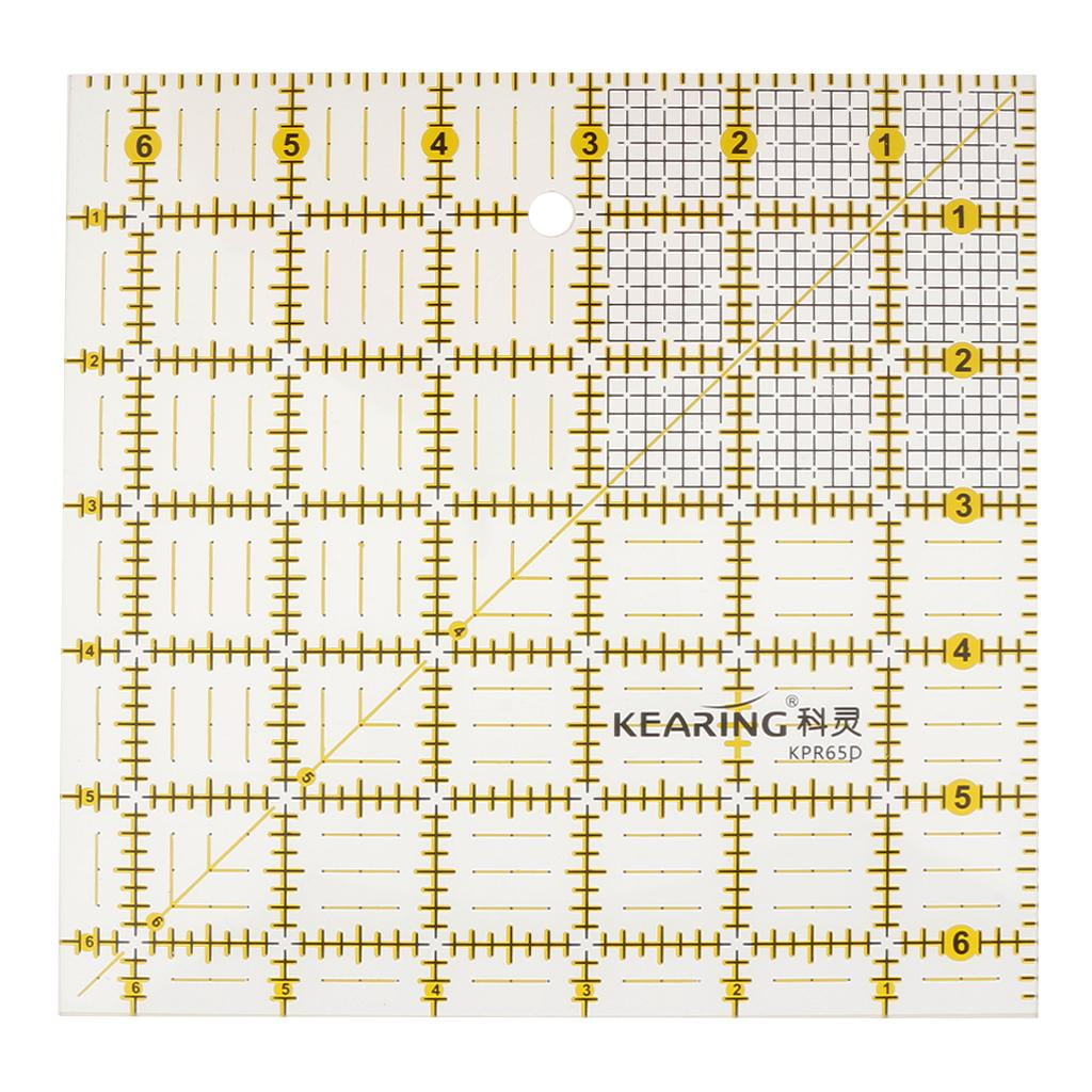 FVDPWYE 2 Pieces Square Rectangle Clear Plastic Quilt Quilting Ruler Patchwork Sewing