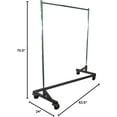 Deluxe Commercial Grade Rolling Z Rack Garment Rack with Nesting Base
