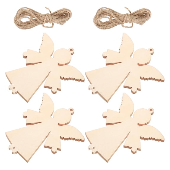 Raindrops 20 Pieces Unfinished Wooden Ornaments Bulk Wood Embellishments for Craft Projects and Home Decorations