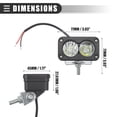 thumbnail image 4 of Unique Bargains 2 Pcs Universal LED Off-road Light Driving Fog Lights for Offroad Pickup Trucks 3 Inch 40W 12-24V White, 4 of 7