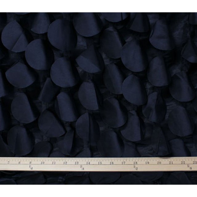 Tissu Taffetas Pétale Rond 54 Pouces de Large Vendu au Mètre (Noir)