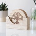 thumbnail image 2 of Something Different - Set de Posavasos Diseño Grabado Tree Of Life - Pack de 4 (Natural), 2 of 4