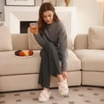 thumbnail image 2 of Ecetana Women's Slippers Fuzzy Bow Plush Warm Indoor Cozy House Shoes Non-Slip Memory Foam, 2 of 8
