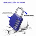 thumbnail image 3 of 2PCS Blue code lock, used for waterproof padlock of 4-position outdoor lockers, suitable for schools, gymnasiums, sports venues, fences, tool boxes, gates, boxes, outdoor and buckle storage., 3 of 5